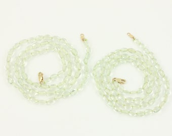 Pair of Vintage 14K Aquamarine Bead Necklaces, 18" Natural Aquamarine Beads, 1990s 14K Aquamarine Bead Necklaces 95 Carats, Vintage Jewelry