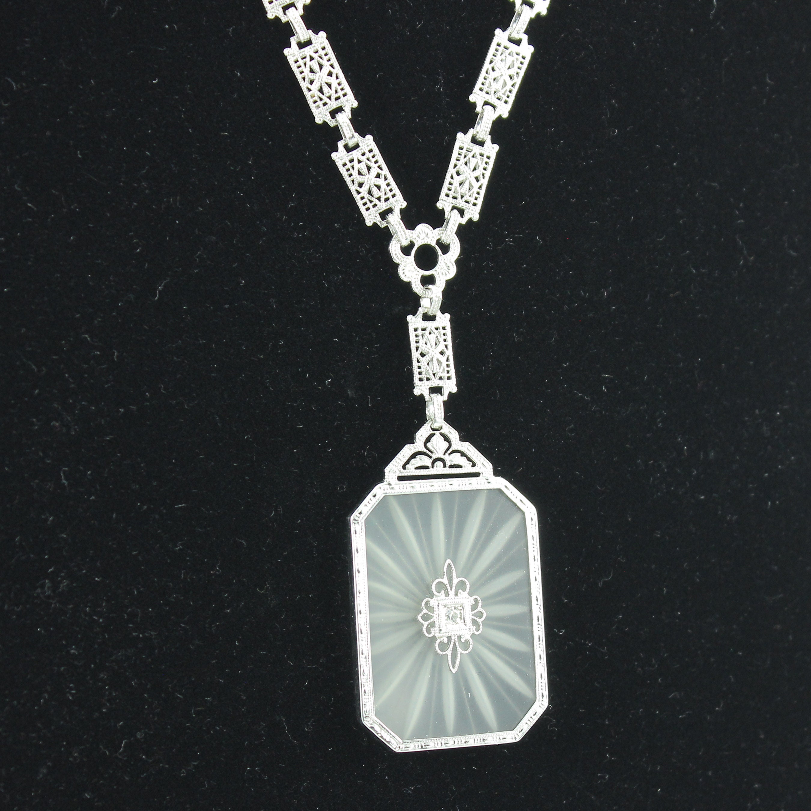 Crystal Art Deco Pendant Necklace Unique Design | uco.zoom.mn