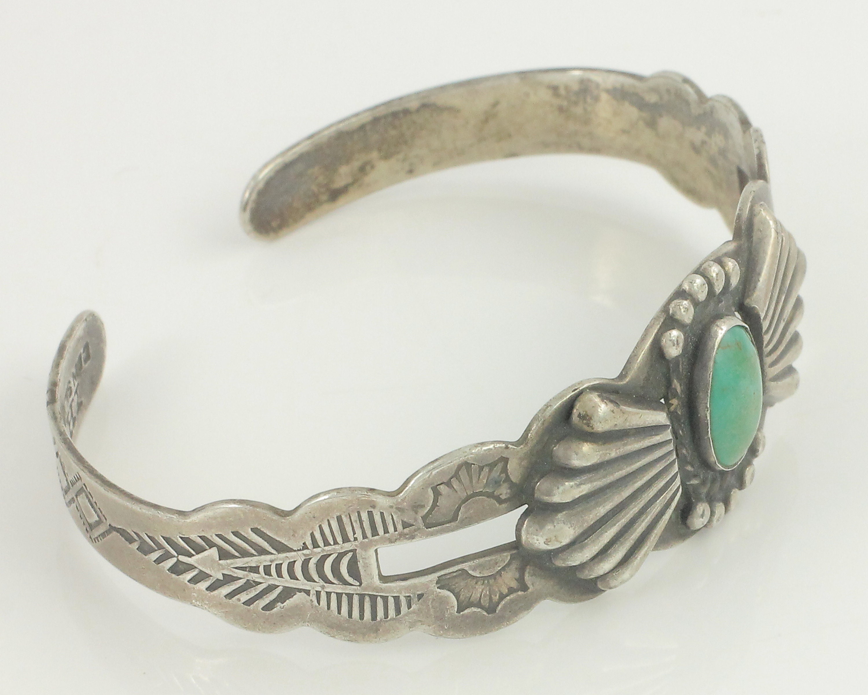 Vintage Turquoise Silver Bracelet, Harvey Era Cuff, Coin Silver Native American Bracelet, IH Maisels, Vintage Jewelry, Estate Jewelry Vintage Turquoise Silver Bracelet, Harvey Era Cuff, Coin Silver Native American Bracelet, IH Maisels, Vintage Jewelry, Estate Jewelry