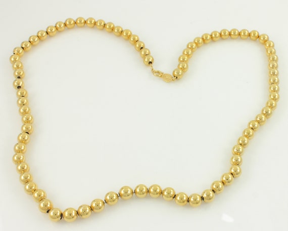 Vintage Napier Gold Tone Bead Necklace, Napier 7.… - image 5