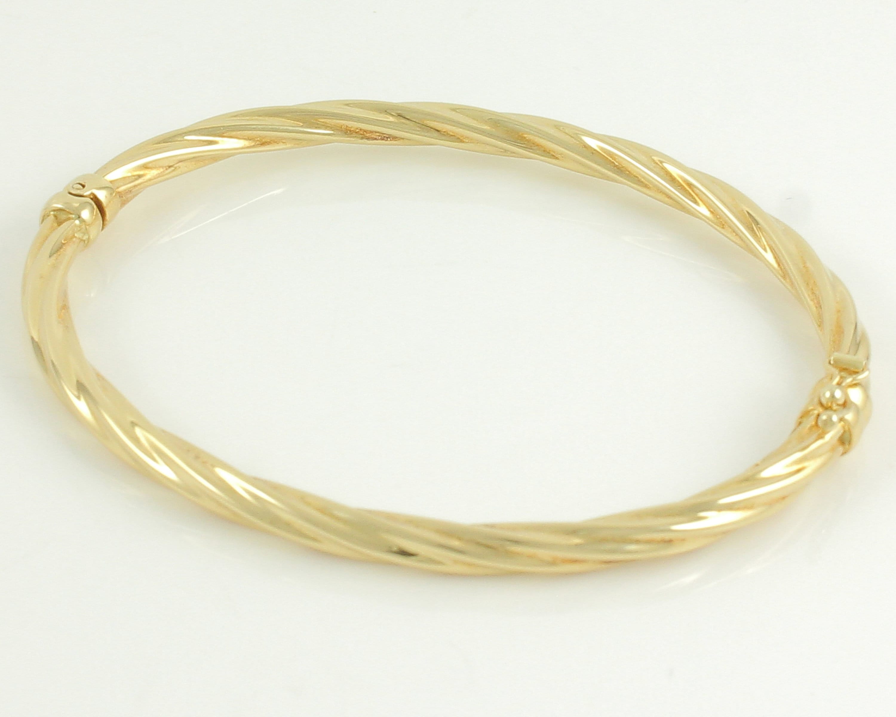 Buy Gold plated Four Line Medium Twisted Bangle Online|Kollam Supreme