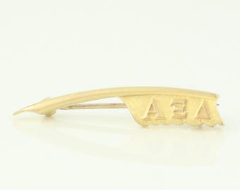 Vintage 10K Alpha Xi Delta Sorority Quill Pin, Vintage Balfour 10K Alpha Xi Delta Pledge Badge, Vintage Alpha Xi Delta Badge,Vintage Jewelry