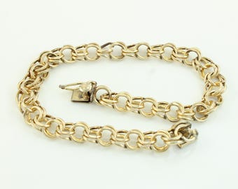Vintage Elco 12K Gold Filled Charm Bracelet, 12KGF Charm Bracelet, 1940s GF Bracelet, Vintage Charm Bracelet, Elco Charm, Vintage Jewelry