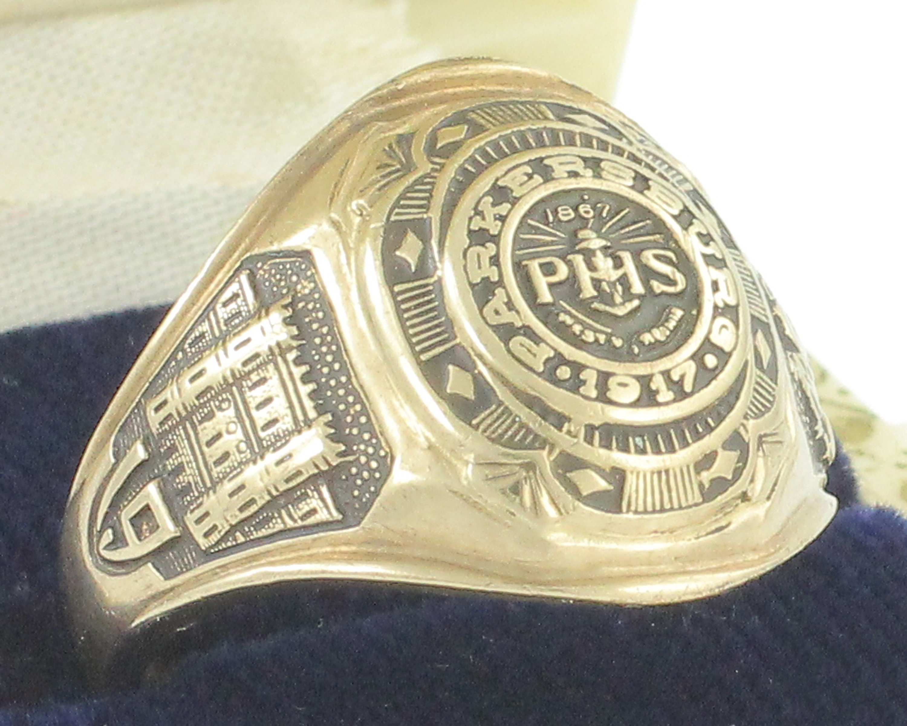 Gold Class Ring 1965 Parkersburg High School 10K Yellow Gold Balfour