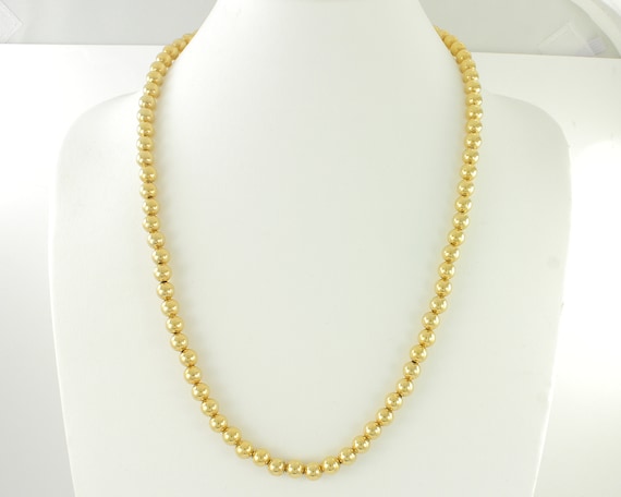 Vintage Napier Gold Tone Bead Necklace, Napier 7.… - image 2