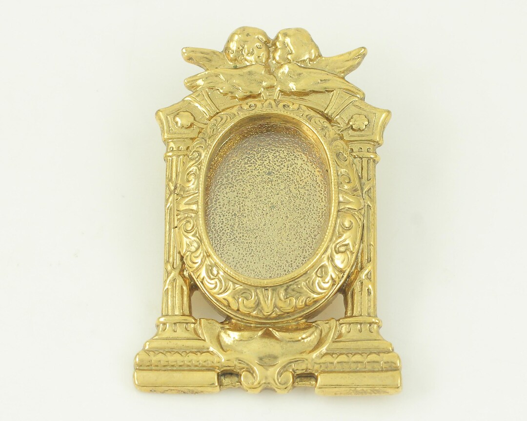 Gold Chain with Abstract Locket Pendant by 1928 main image 1