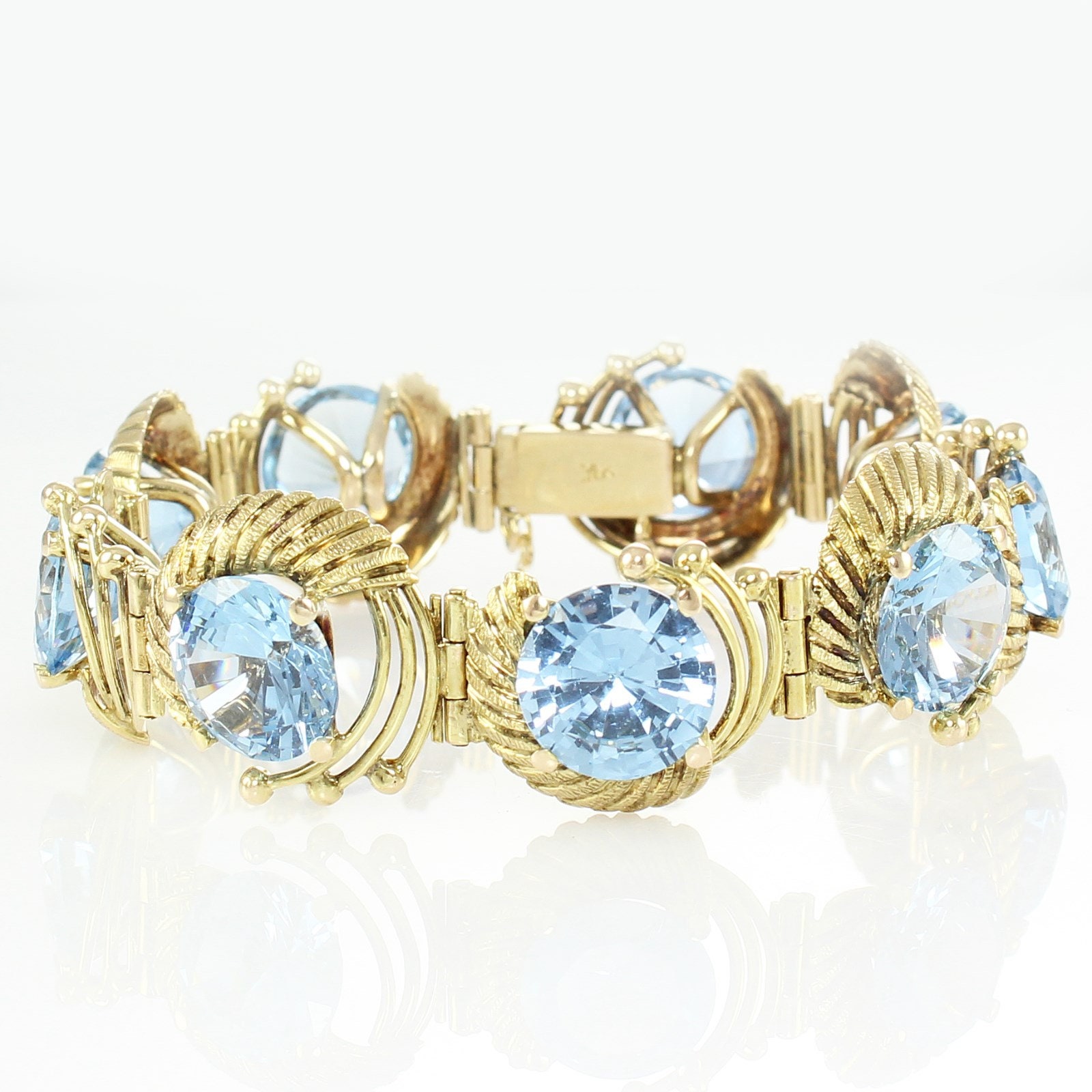 LAYAWAY 3 for AA MidCentury Modern 14K Green Gold Spiral Bracelet