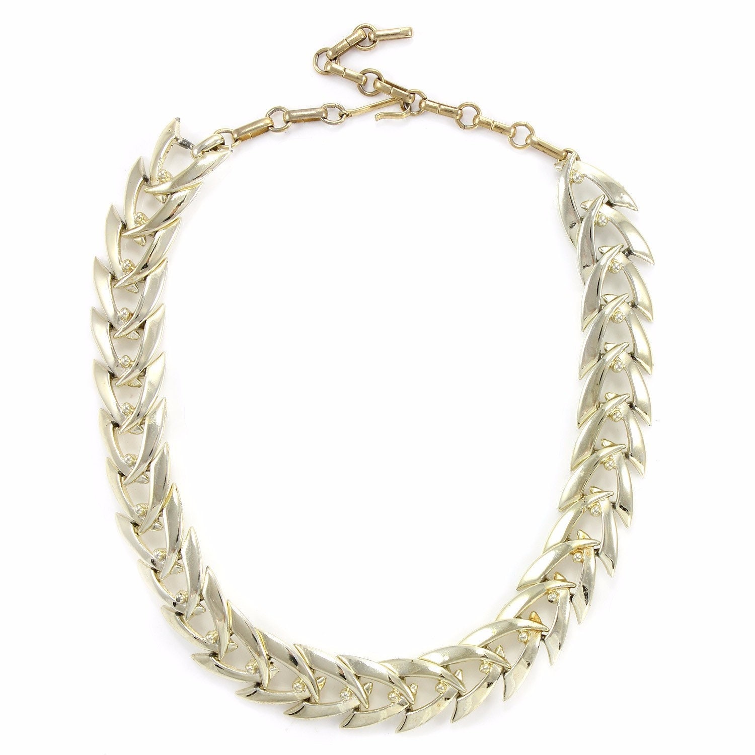 Gold Tone Chain Necklace Black Glass Pendant MARKED NS 18