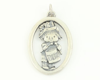 Vintage James Avery Drummer Boy Sterling Silver Pendant, Avery 925 Silver Drummer Boy Charm, Retired Avery 925 Drummer Boy, Vintage Jewelry