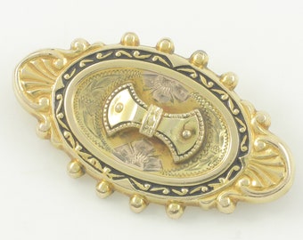 Vintage Victorian Revival 12K Gold Filled Brooch, 1940s Hayward 12K Gold Filled Victorian Style Pin, East Lake Style Brooch, Vintage Jewelry