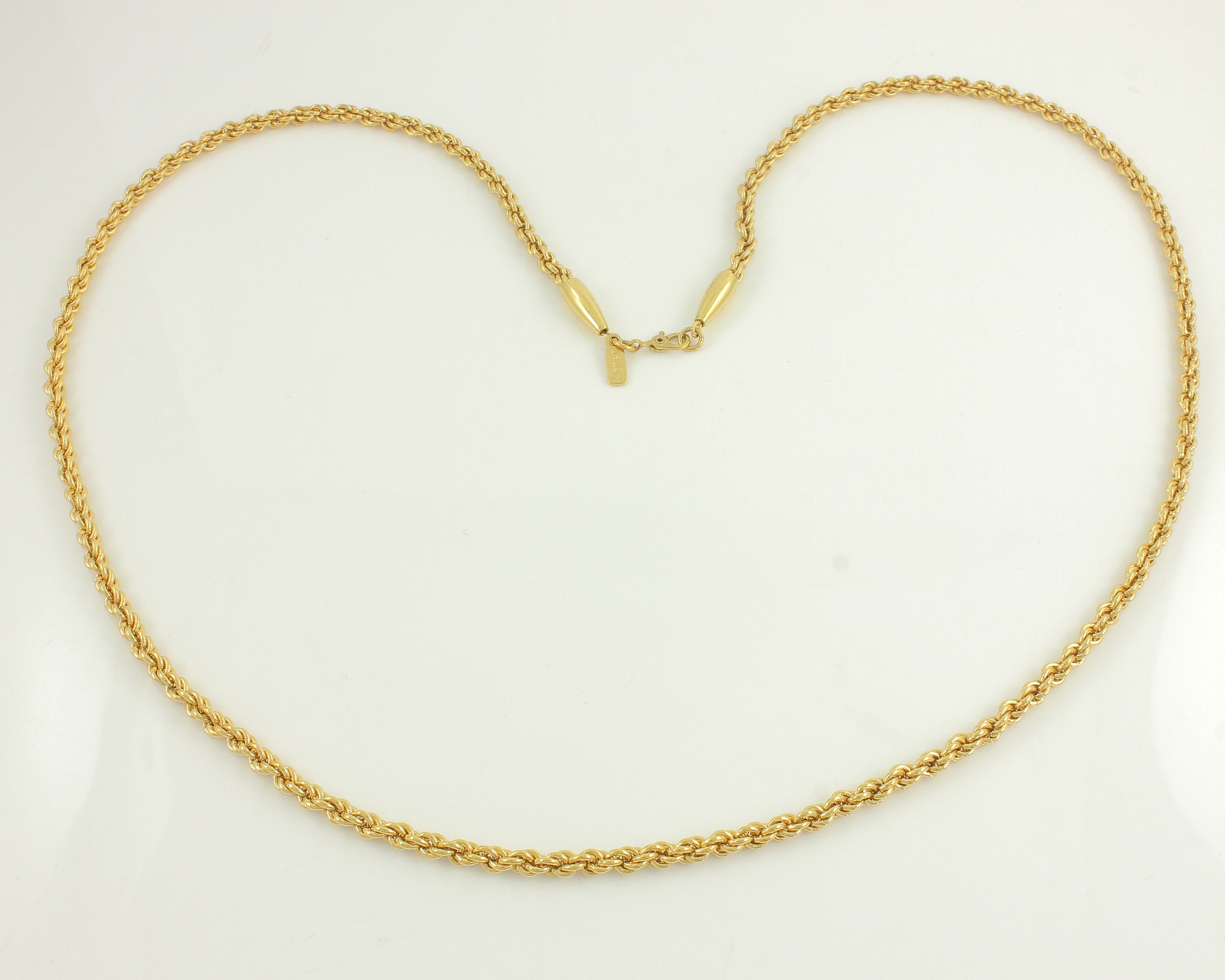 Buy Monet Shiny Gold Tone Long Heavy Chain Necklace, With 3 Decorative  Links Online in India - Etsy