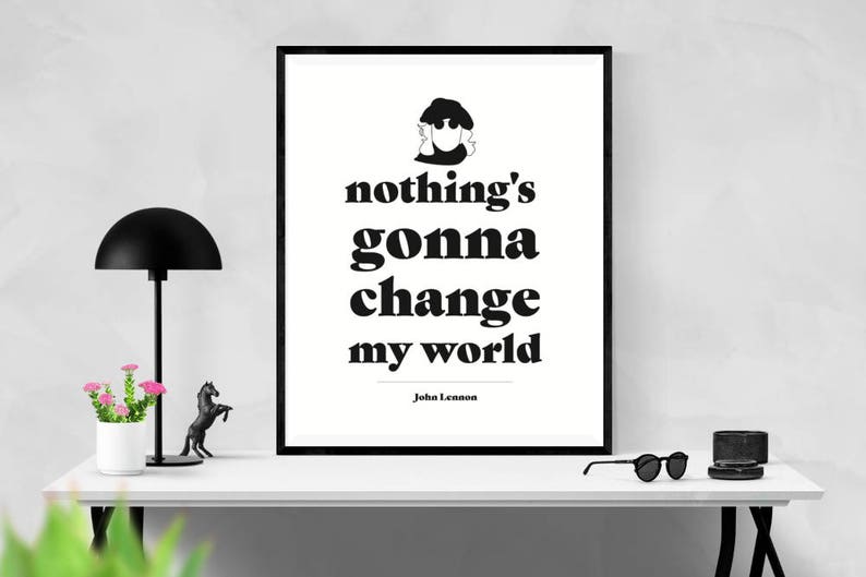 Nothings Gonna Change My World Across the Universe the Etsy
