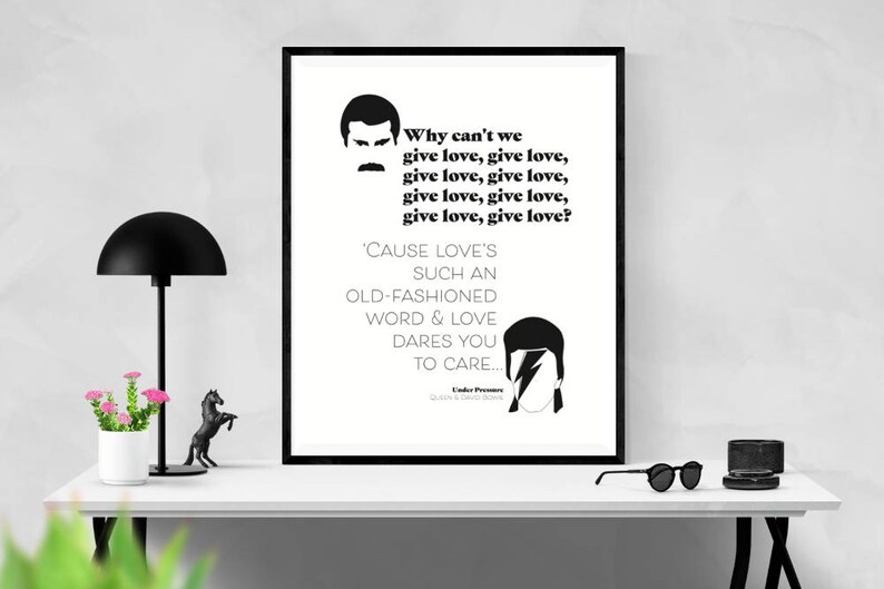 Under Pressure Queen & David Bowie Lyrics Printable Wall Etsy