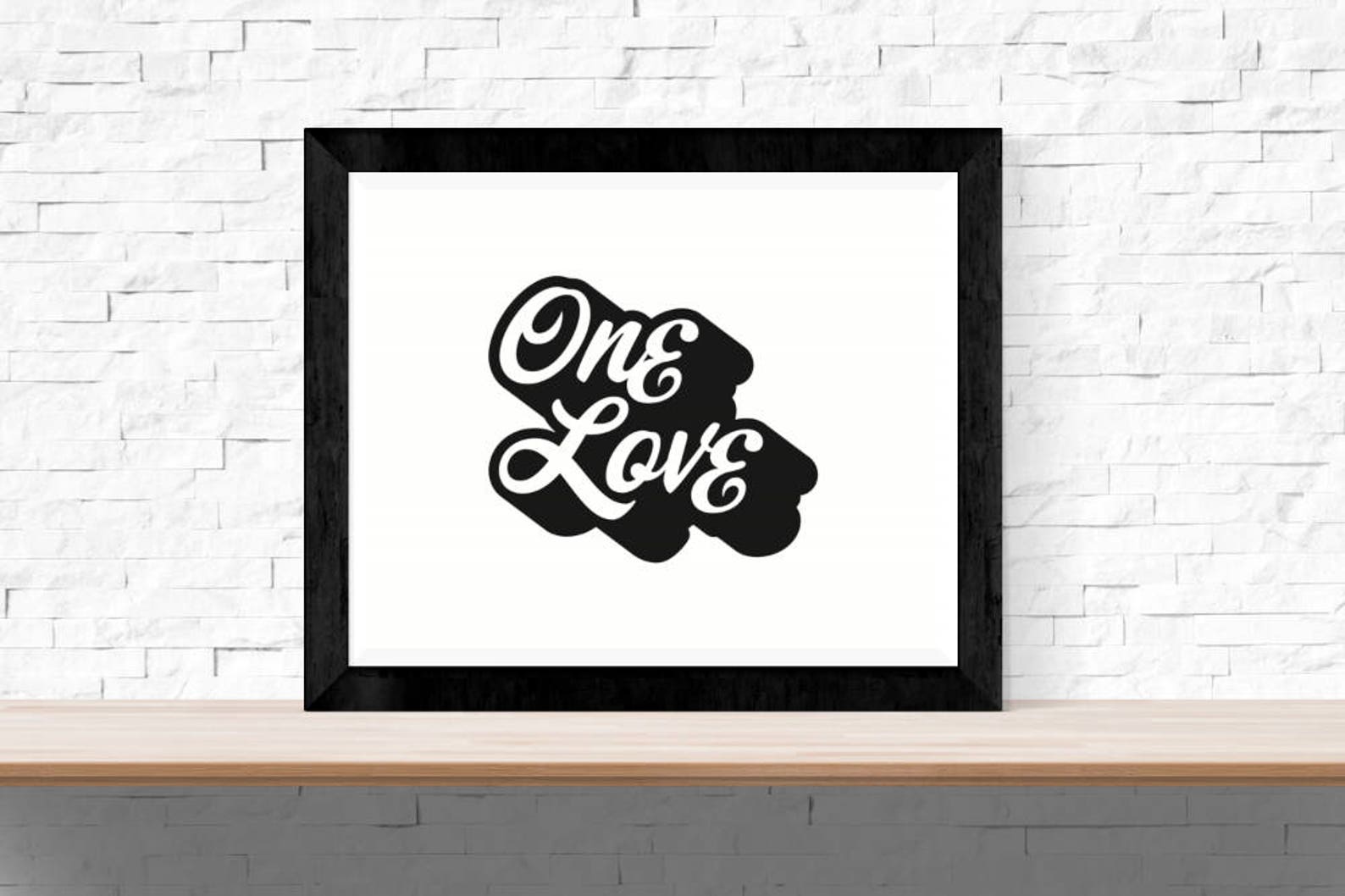 Bob Marley One Love Printable Wall Art Typography Poster | Etsy