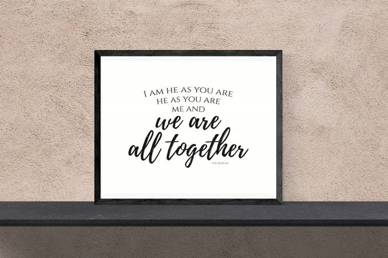 The Beatles I Am the Walrus Lyrics Printable Wall Art | Etsy