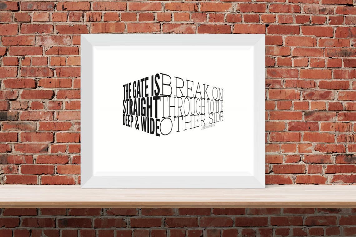 The Doors Break On Through Lyrics Printable Wall Art Etsy