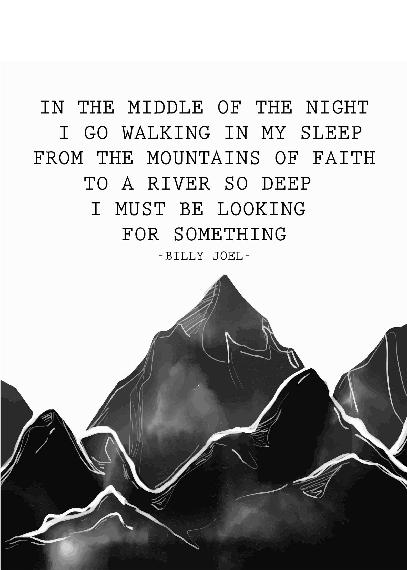 River of Dreams Billy Joel Lyrics Printable Wall Art Etsy