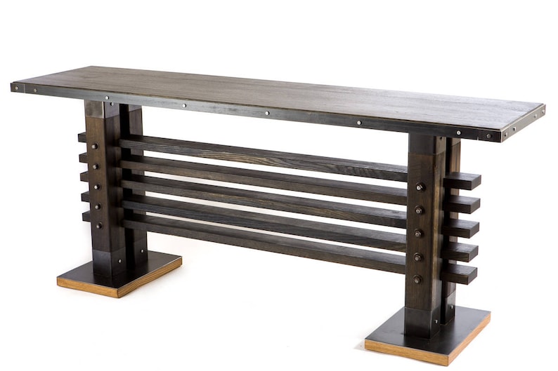 Vintage Industrial Console Table Etsy