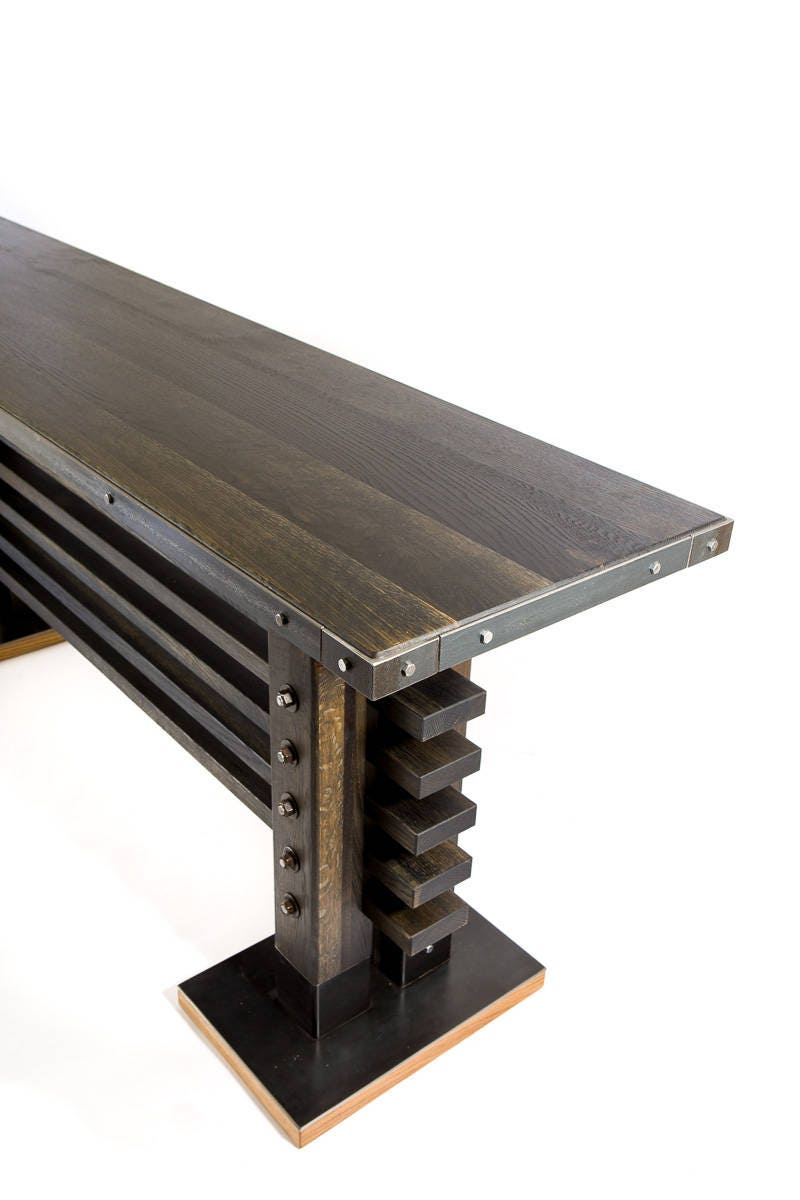 Vintage Industrial Console Table Etsy