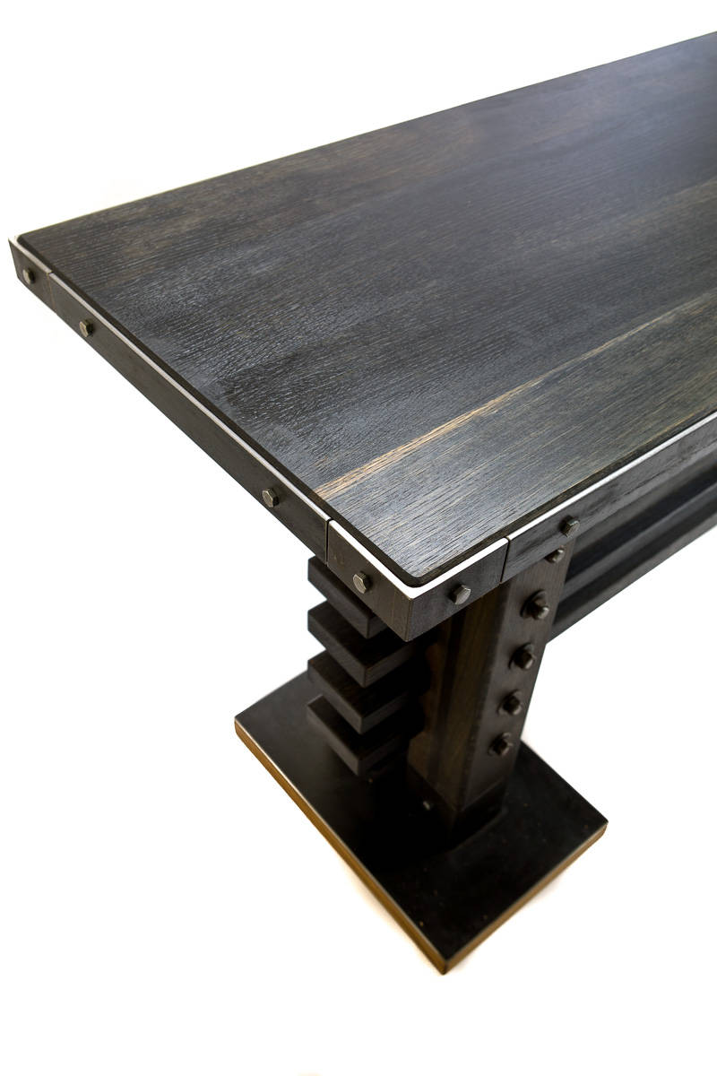 Vintage Industrial Console Table Etsy