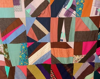 Handmade Crazy Patchwork Quilt