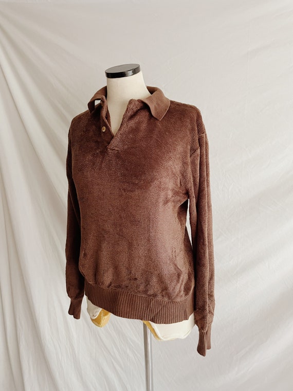 Vintage Chocolate Chenille Sweater