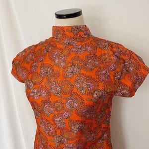 1960’s Orange Cheongsam Dress