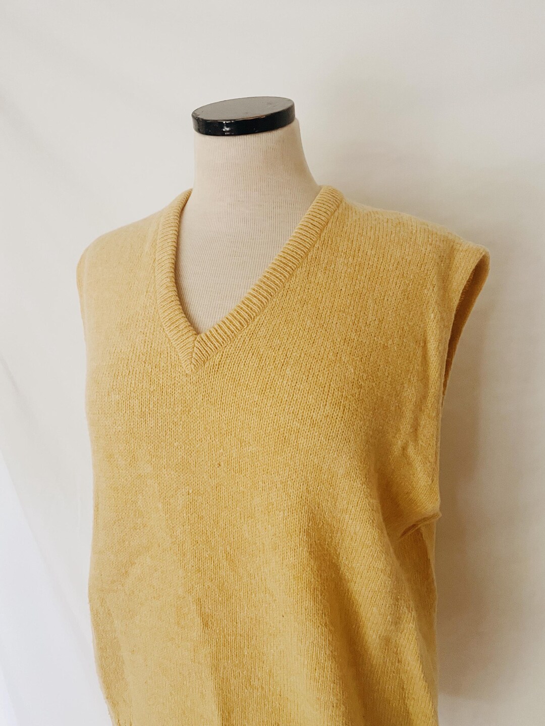 VTG Butter Yellow Knit Vest main image 1