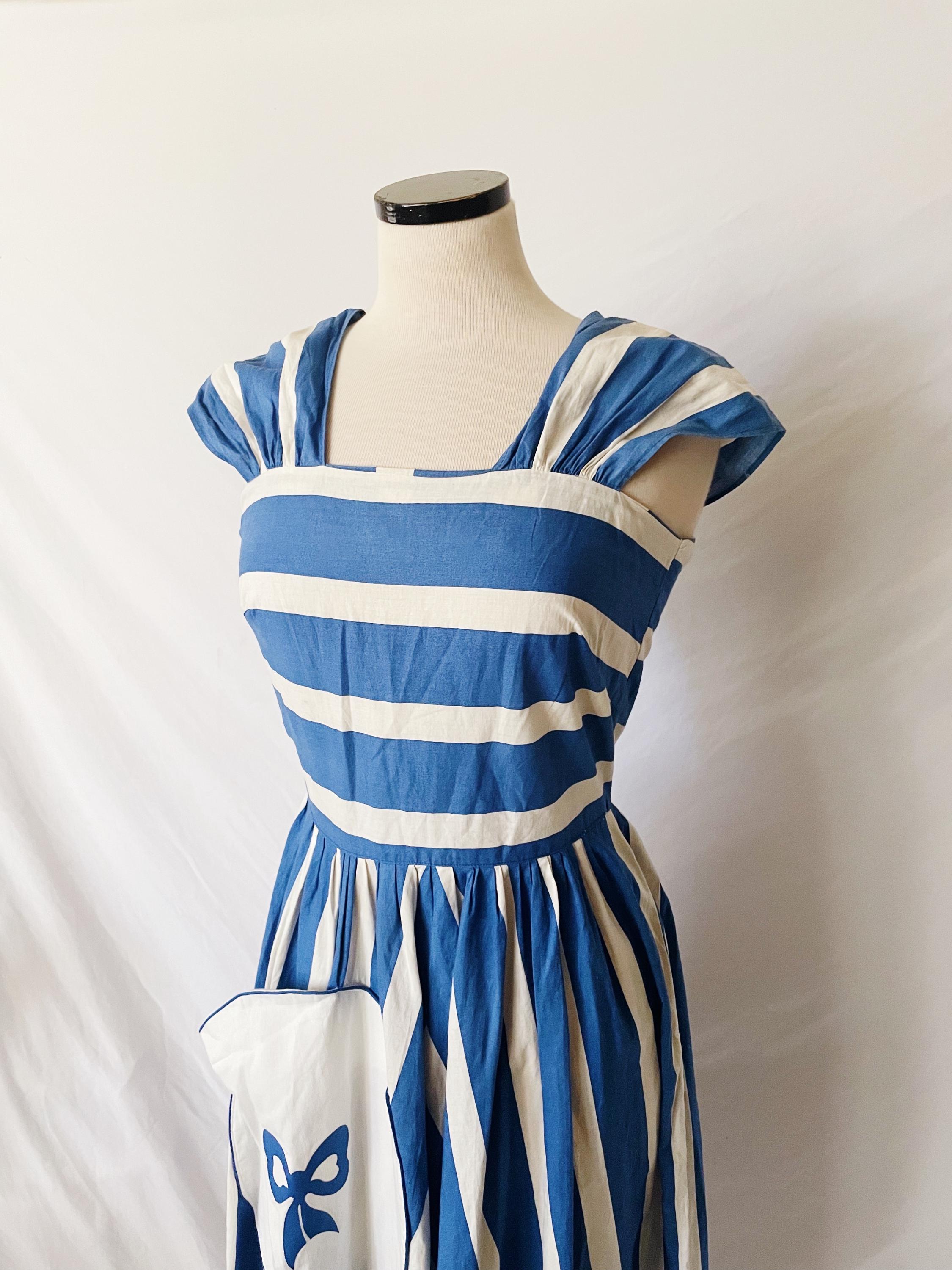 50s Striped Dress - Etsy