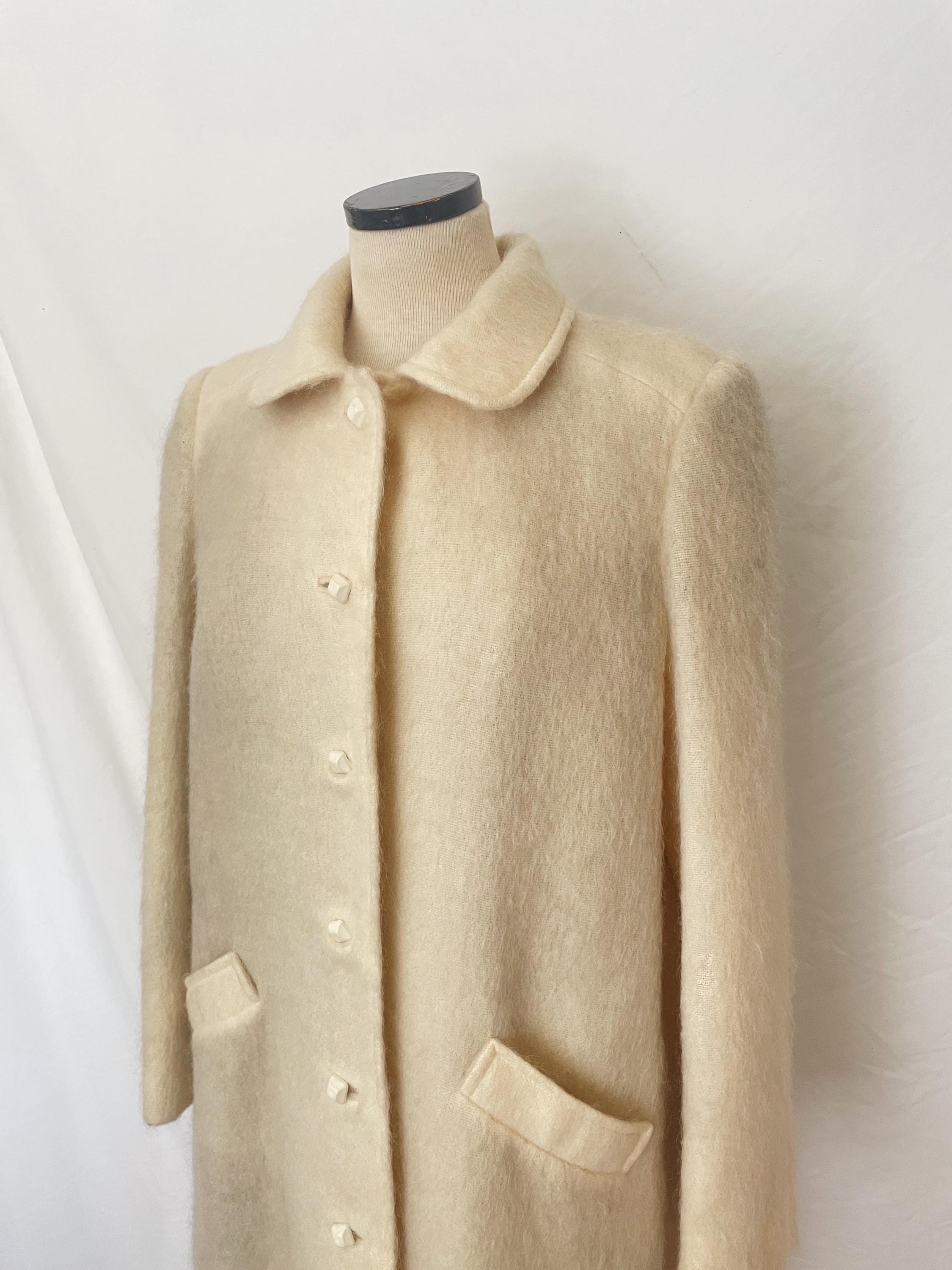 【in a row】Crema Mohair Jacket Cream Mohair Coat - Etsy