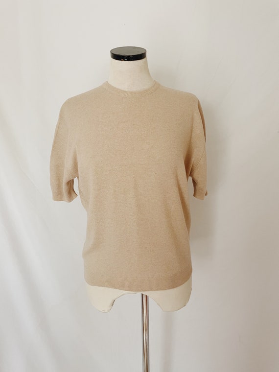50’s Cashmere Short Sleeve Sweater by Pringle of … - image 1