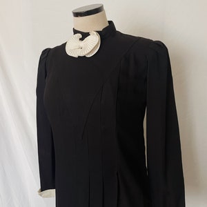 70’s Bow Tie Long Sleeve Dress
