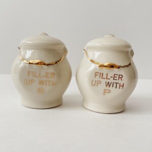 1950’s “Fill-er Up” Ceramic Salt and Pepper Shakers
