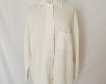 90’s Cream Leisure Shacket