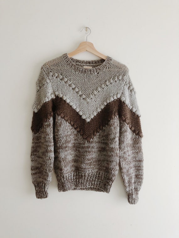 Vintage Textured Knit Sweater