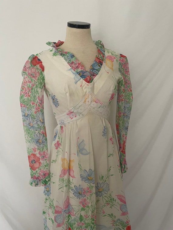 Watercolour Rose Beaded Maxi Dress main image 1