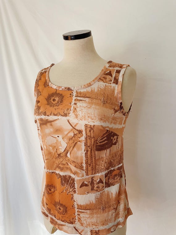 70’s Photo Collage Sleeveless Top