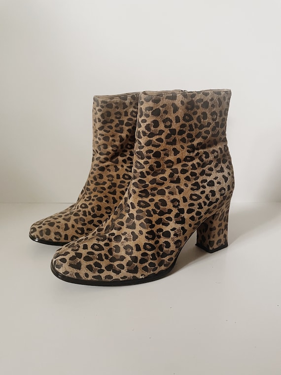 Vintage Leopard Printed Boots