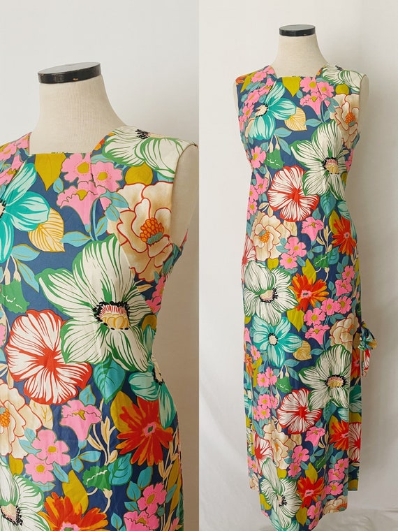 Vintage Floral Maxi Dress by Van Raalte