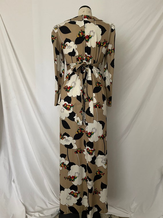 60s/70s Floral Maxi Dress - image 4