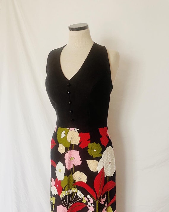 1960’s Floral Halter Dress by R&K Originals