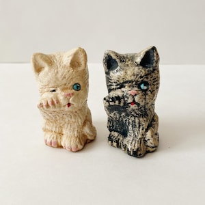 Vintage Ceramic Cats Salt and Pepper Shakers Germany
