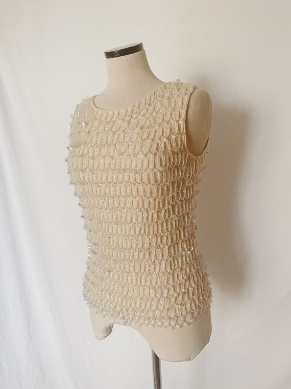 60’s Beaded Sweater Top