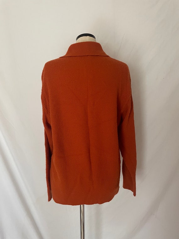 70’s Orange O-Ring Zip Sweater by Sears - image 5