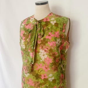 60’s Floral Print Top and Skirt Set