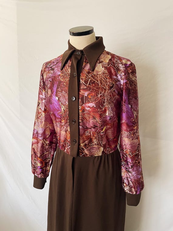 70’s Printed Photo Collage Maxi Dress by Shady Lane