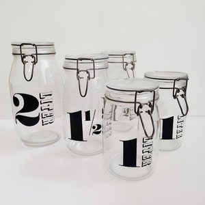 Vintage Large Glass Canisters — Sold Separately