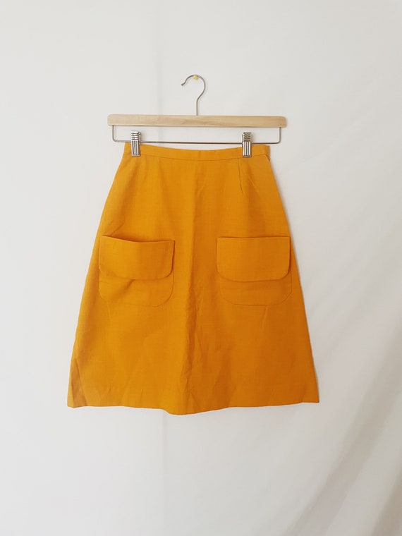 60’s Handmade Orange Mini Skirt