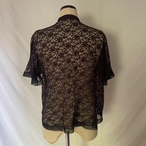 Vintage Black Lace Bed Jacket - Etsy