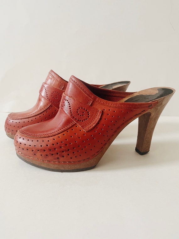 70’s Leather Mules - image 1